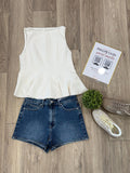 Glam Sleeveless Fitted Top