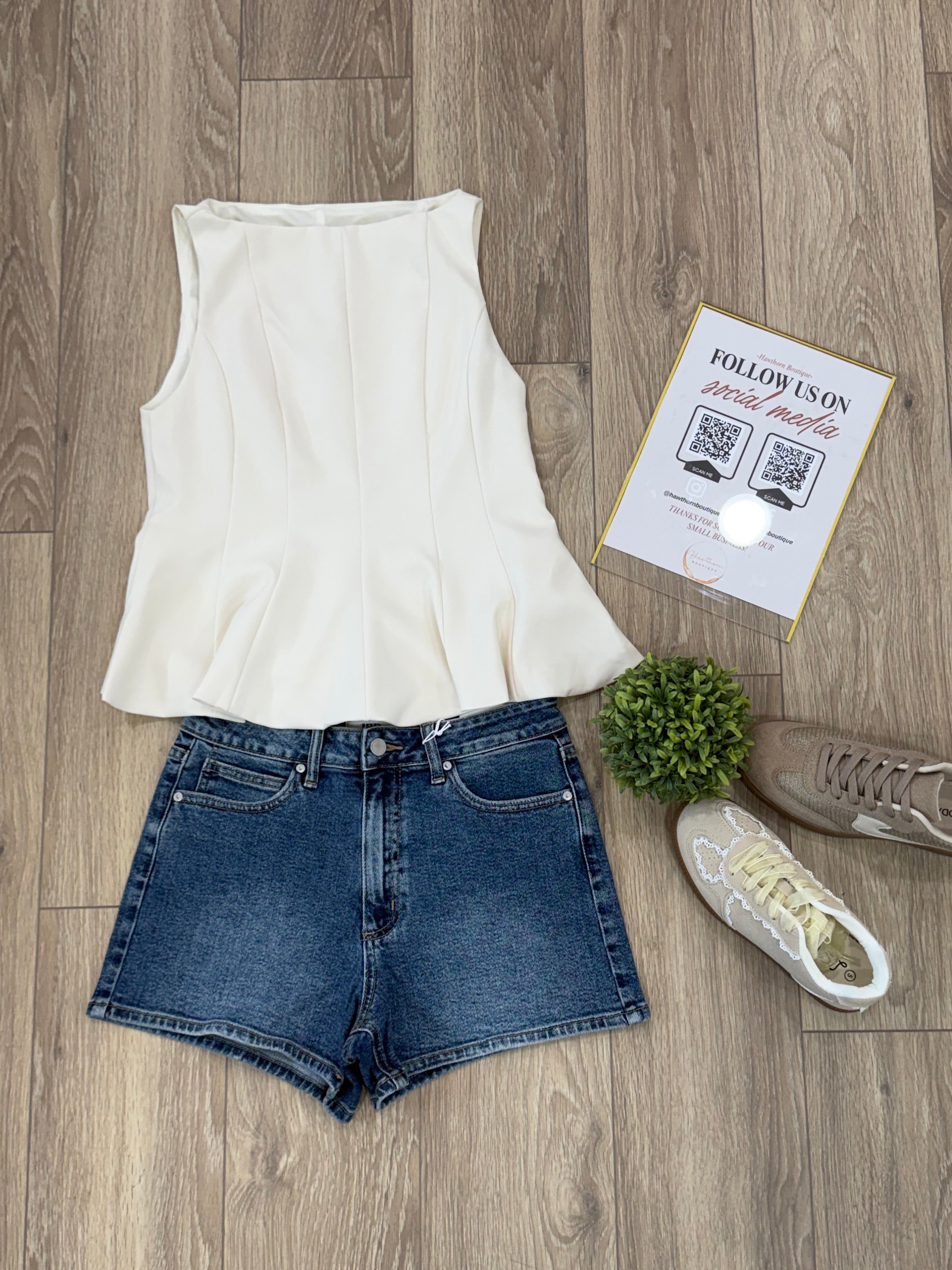 Glam Sleeveless Fitted Top