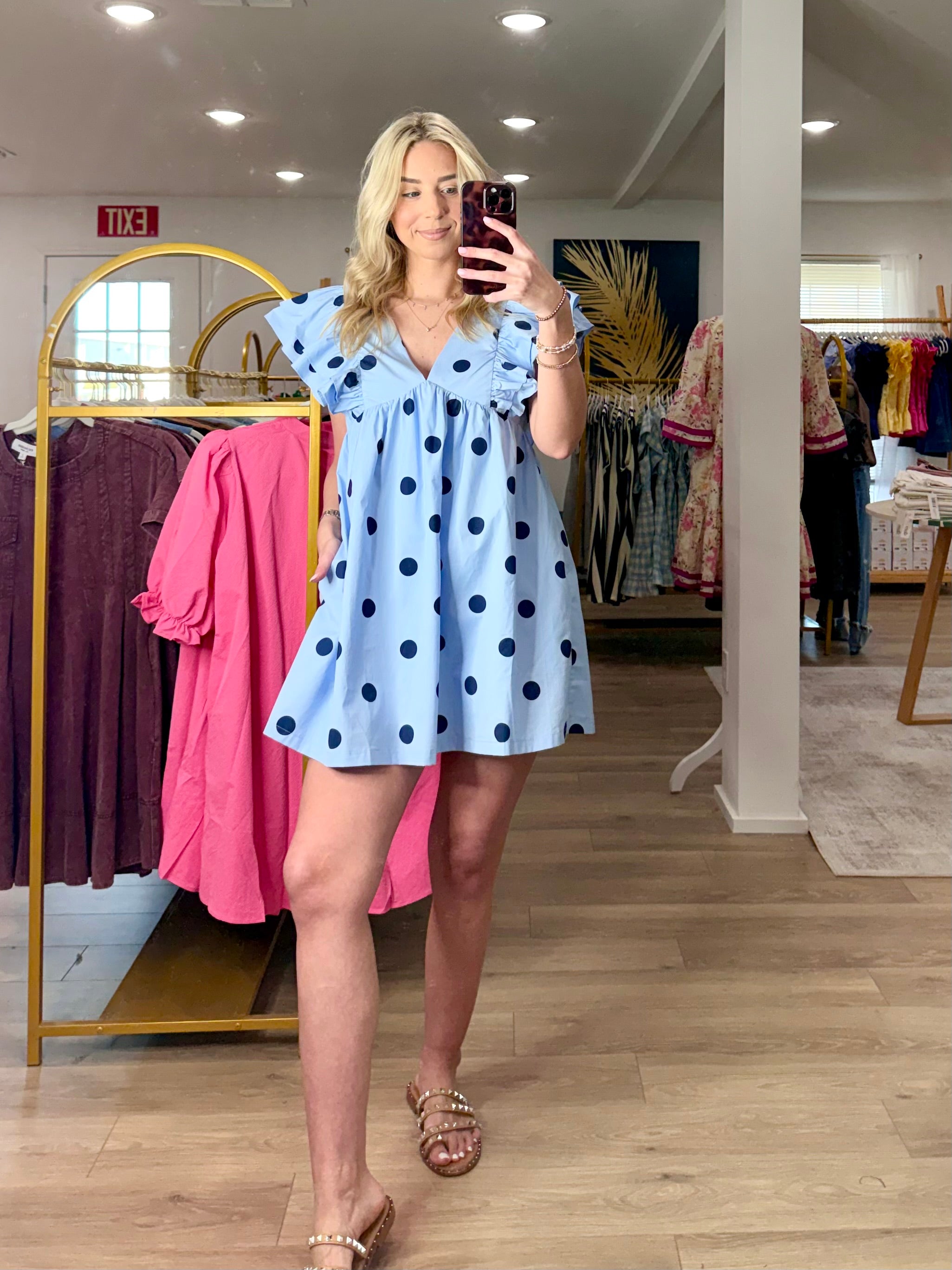 Polka Dot Babydoll Dress