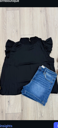 Plus-Mock Neck Blouse Top