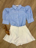 Seamed Pintuck Effect Shorts