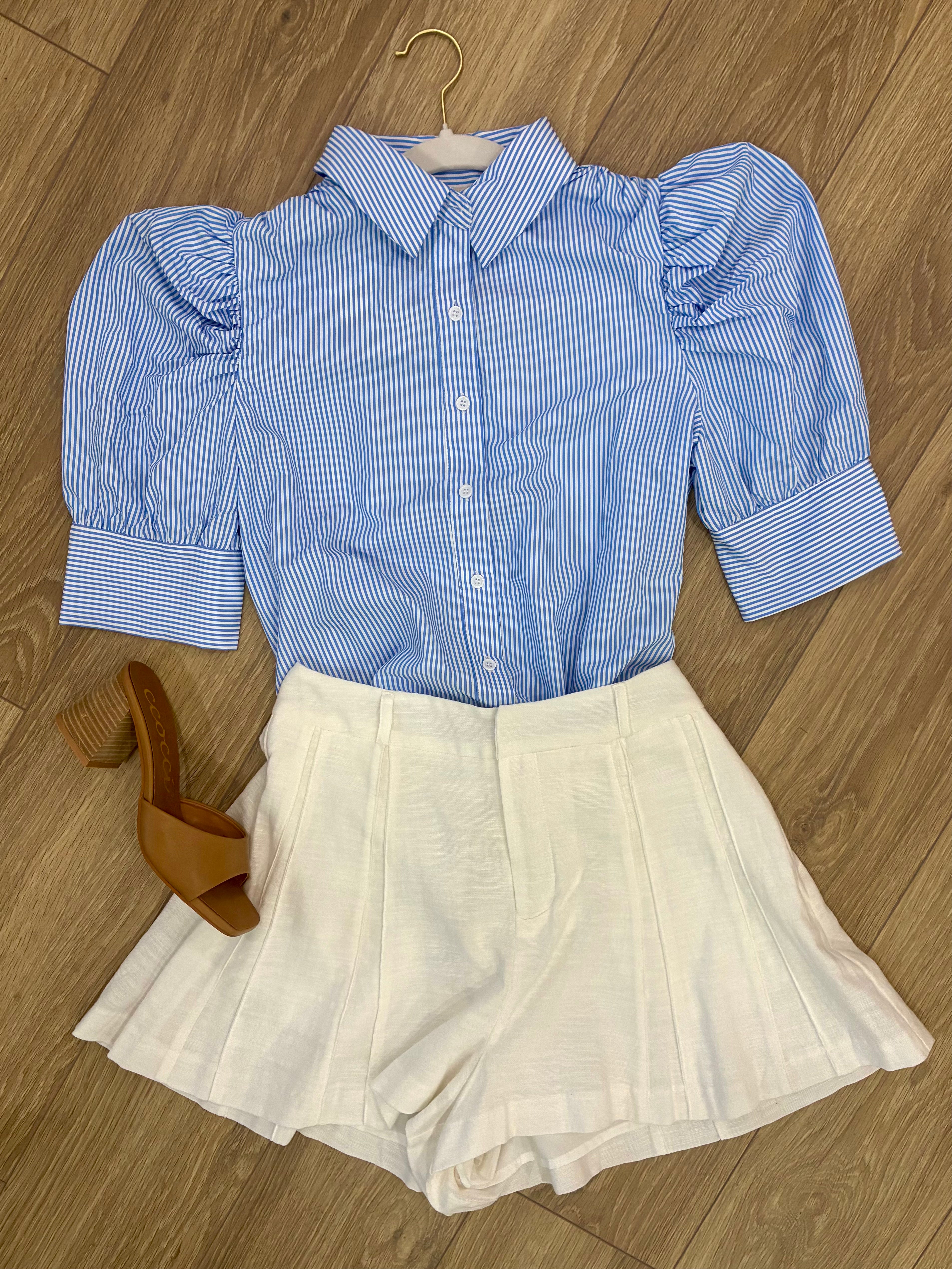 Seamed Pintuck Effect Shorts