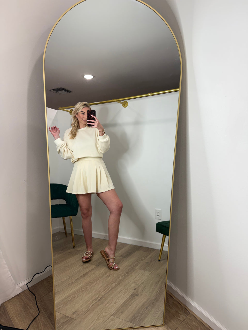 Sweatshirt and Skirt Set