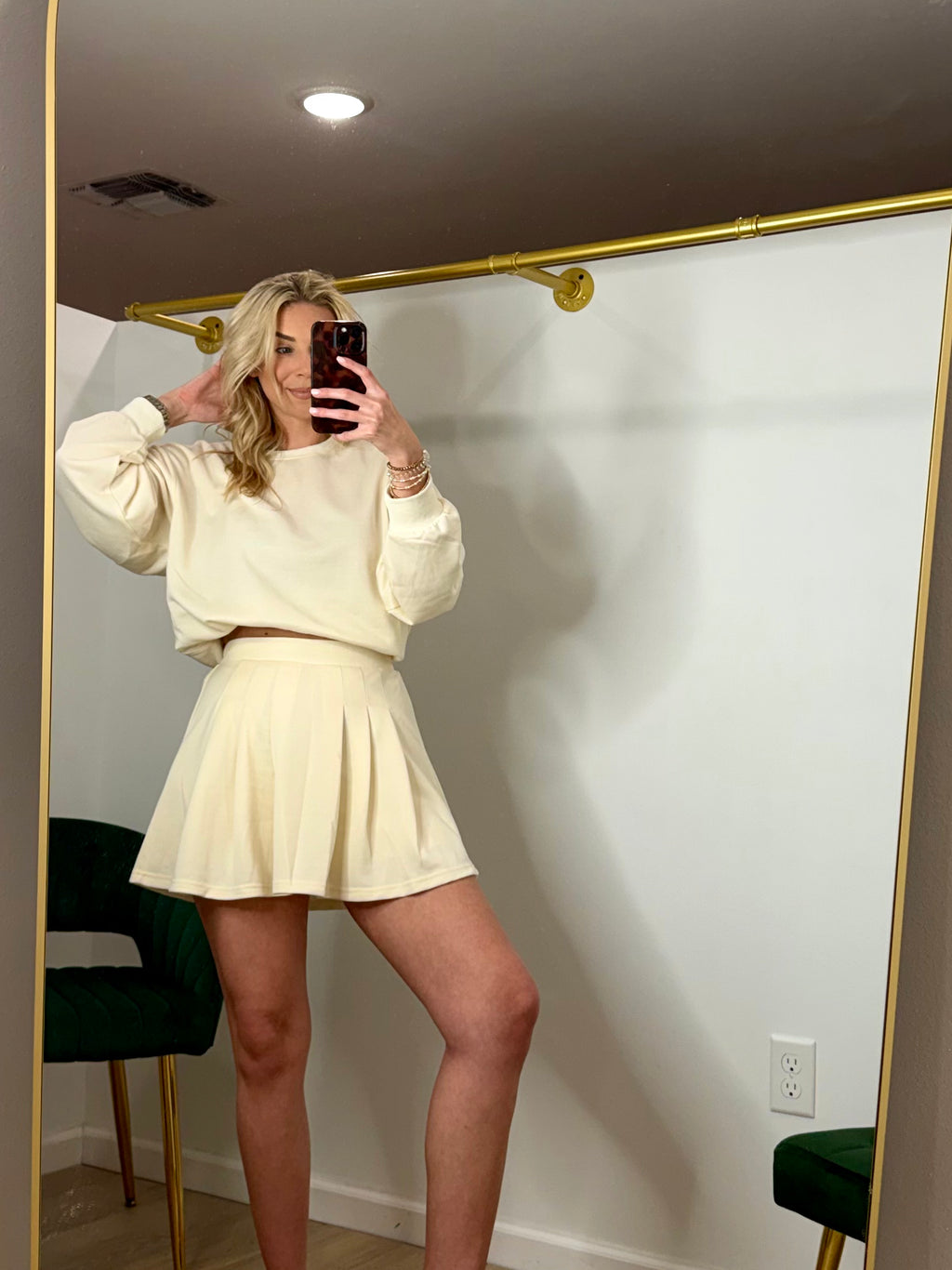 Sweatshirt and Skirt Set