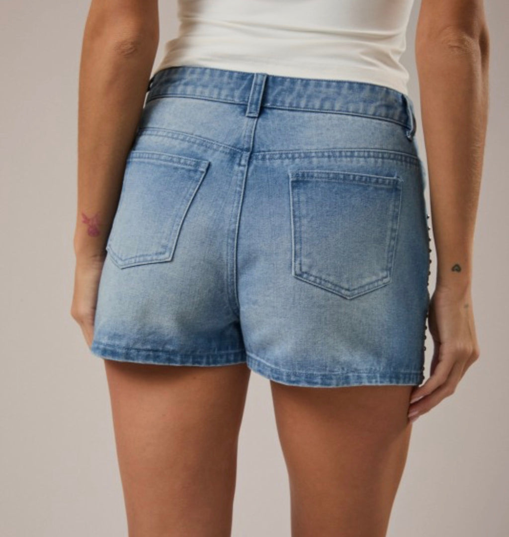 Low Rise Denim Skort