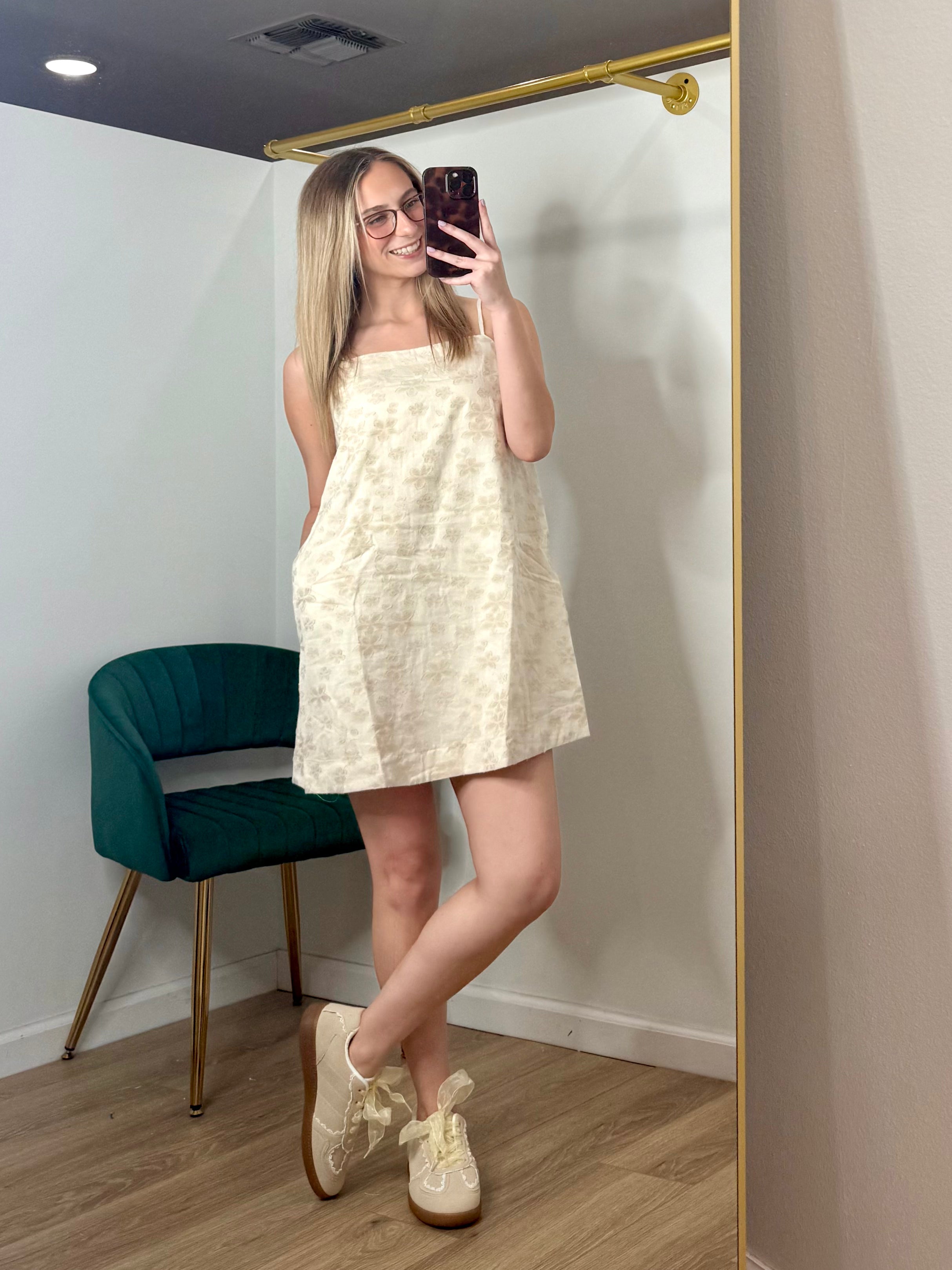 Floral Jacquard Dress