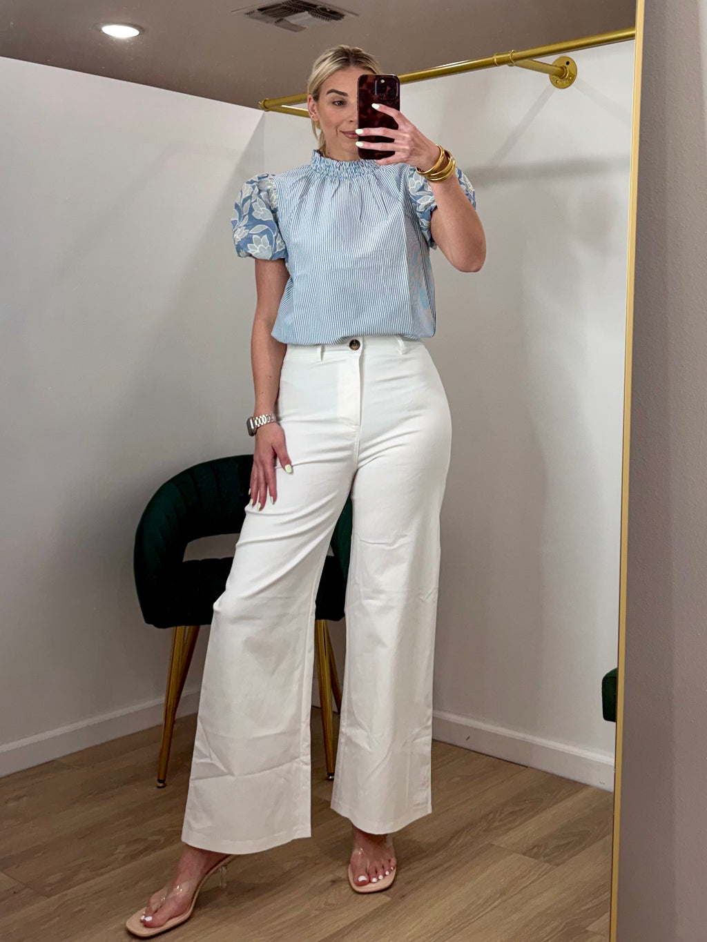 High Waist Pants White