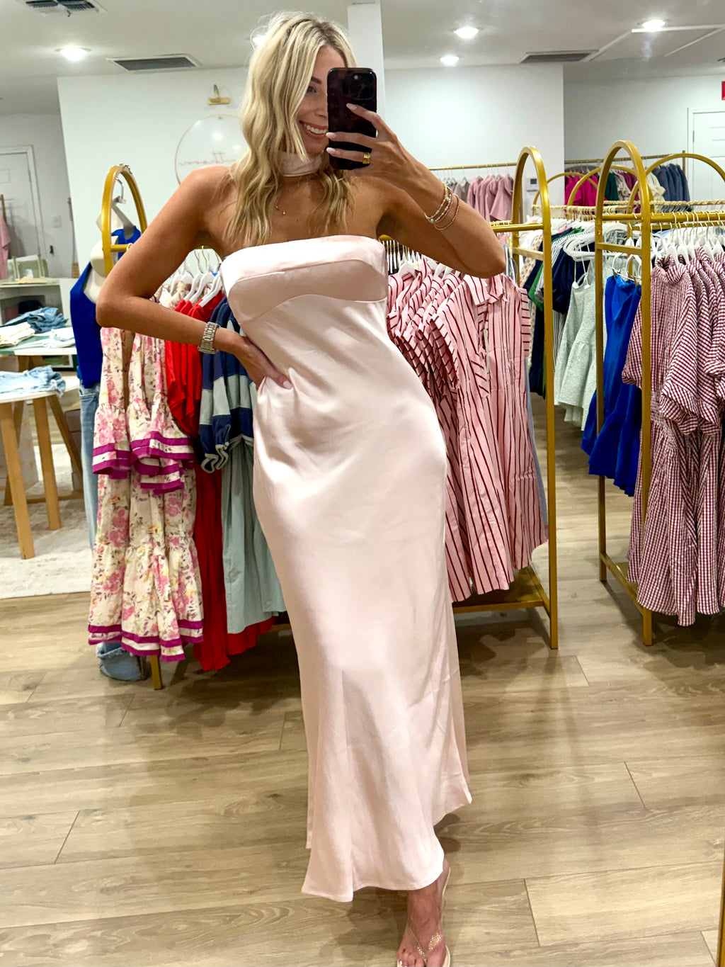 Blush Neck Formal Dress